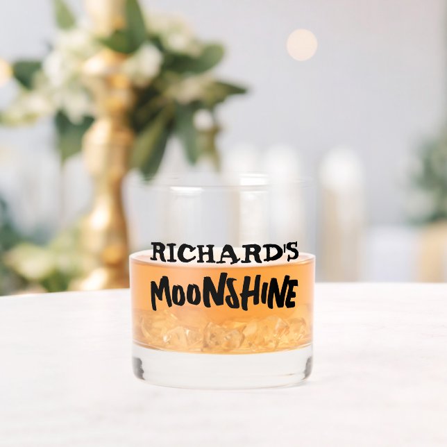 MOONSHINE PERSONALIZED WHISKEY GLASSES GLASS  (Insitu (Wedding))
