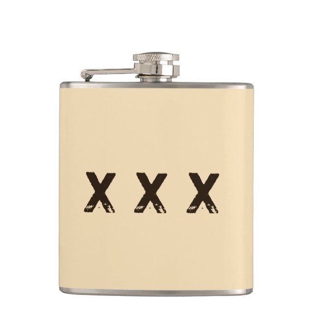 Moonshine Style Monogram Hip Flask (Front)