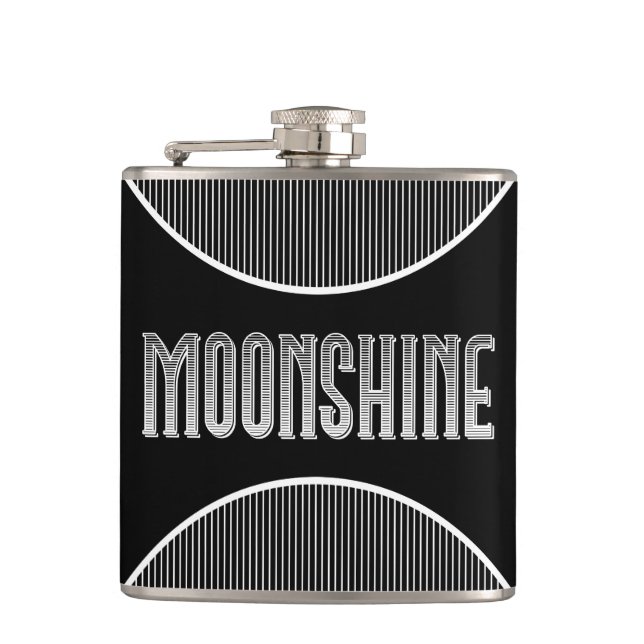 Moonshine Vinyl Wrapped Flask (Front)
