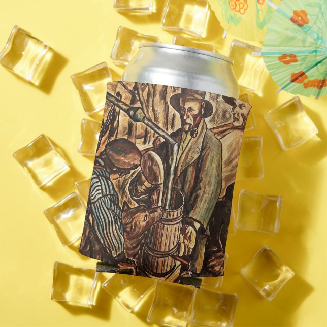 Moonshiners Making White Lightning Whiskey Liquor Can Cooler (In Situ Summer)