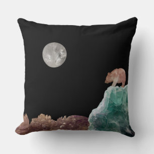 Moonstone Bear Crystal Landscape Quartz Moon Cushion