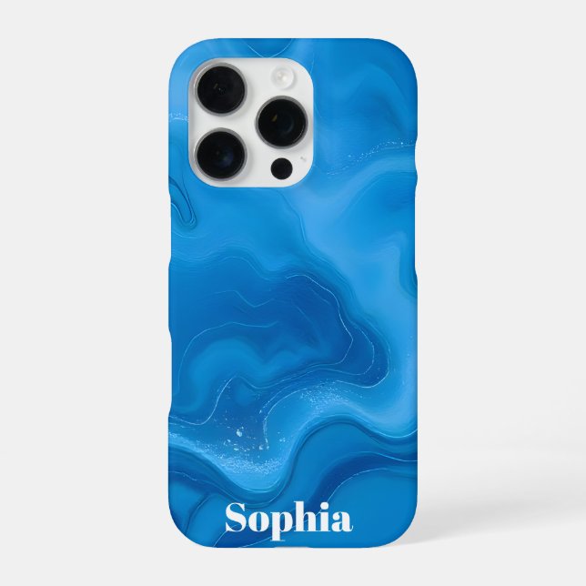 Moonstone Blue  iPhone Case (Back)