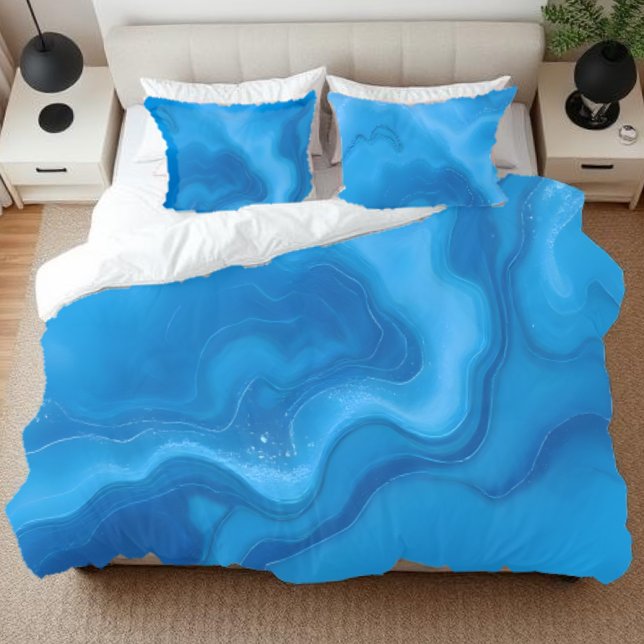 Moonstone Blue- Pillowcase (Moonstone Blue-bedding pillow case and duvet cover)