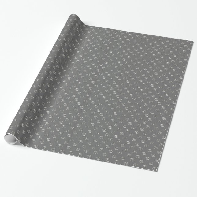 Moonstone Cancer Symbol Wrapping Paper (Unrolled)