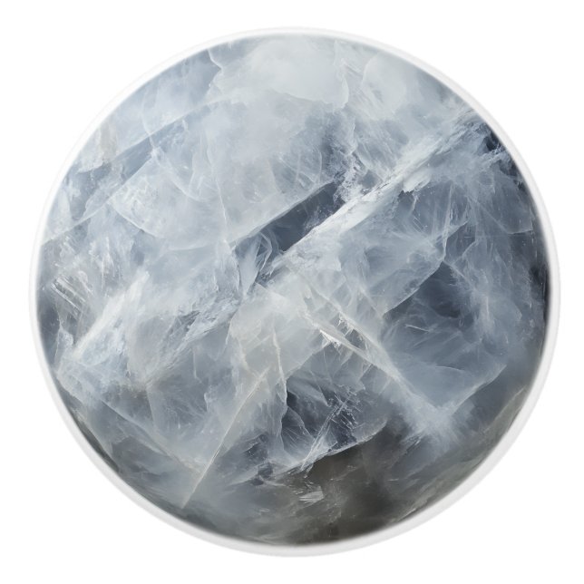 Moonstone Gem Pattern Ceramic Knob (Front)