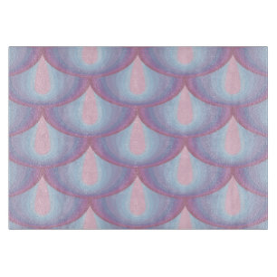 Moonstone Scales Glass Cutting Board 11.5 x 8