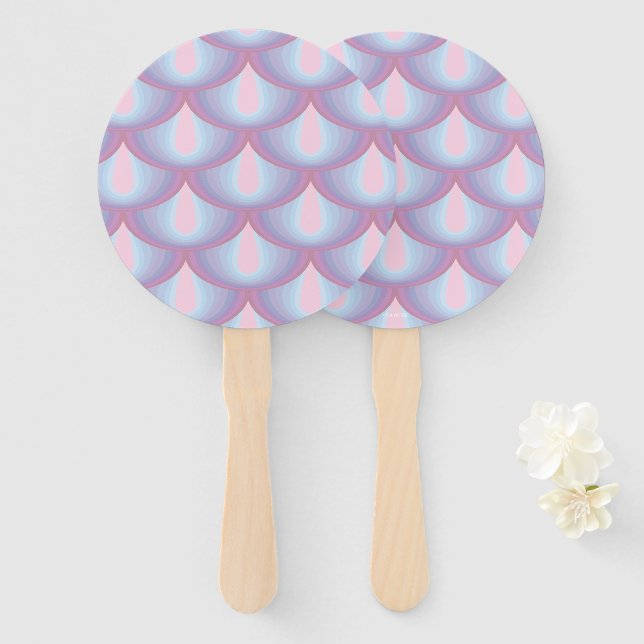 Moonstone Scales Hand Fans (Front and Back)