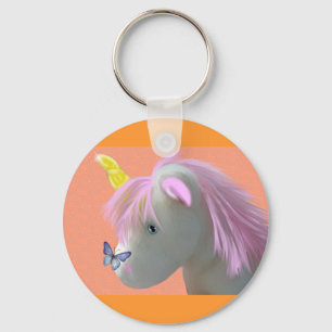 Moonstone the unicorn key ring