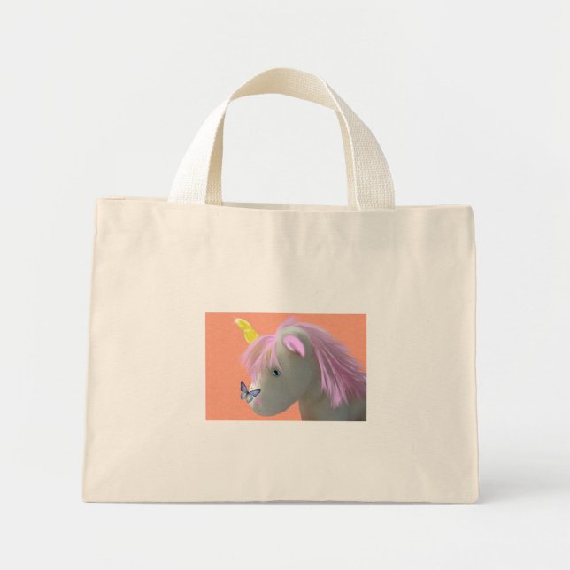 Moonstone the Unicorn Mini Tote Bag (Front)
