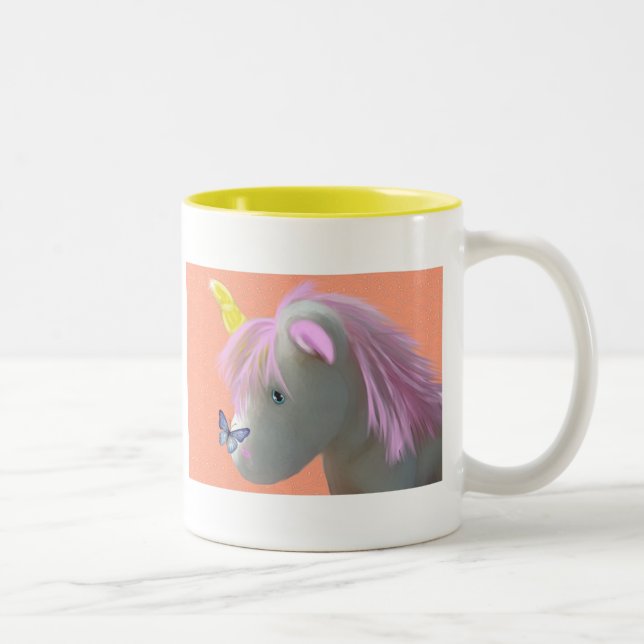 Moonstone the unicorn Two-Tone coffee mug (Right)