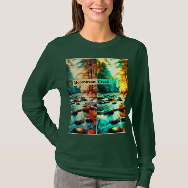 Moonstream Creek Nature-Inspired Long Sleeve Shirt (Front)