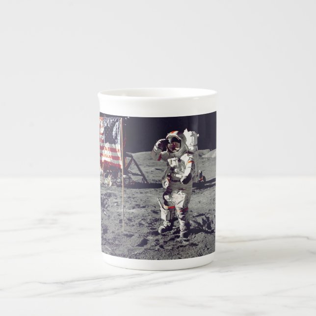 Moonwalk Apollo 17 Bone China Mug (Front)