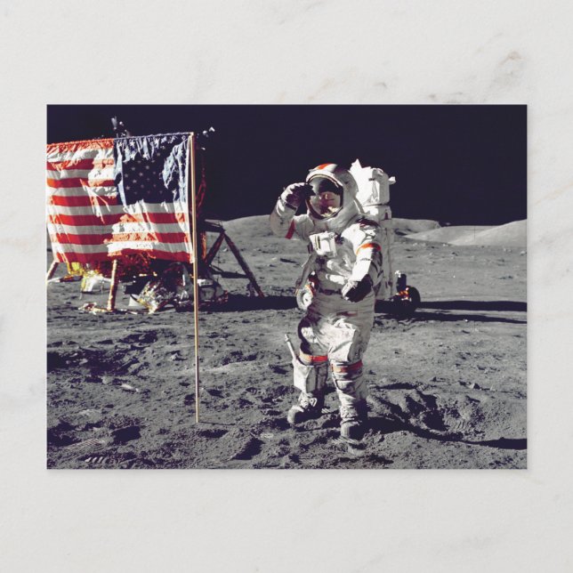 Moonwalk Apollo 17 Postcard (Front)