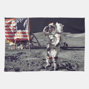 Moonwalk Apollo 17 Tea Towel