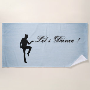 Moonwalk Dancer Blue Beach Towel