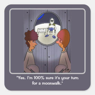 Moonwalk Square Sticker