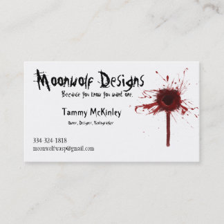 Moonwolf Designs business card