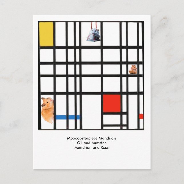Moooooosterpiece Mondrian Postcard (Front)