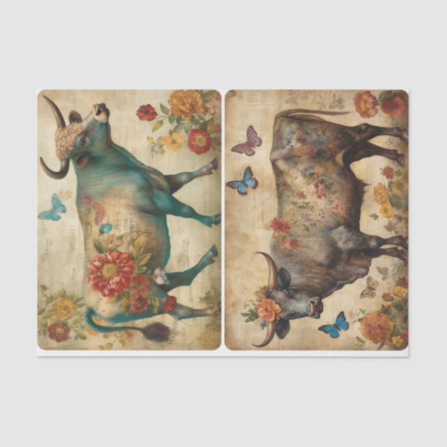 Moootiful Bulls Tissue Paper (Front)