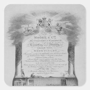 Moore & Co. Trade Card Square Sticker