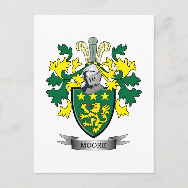 Moore Coat of Arms Postcard (Front)