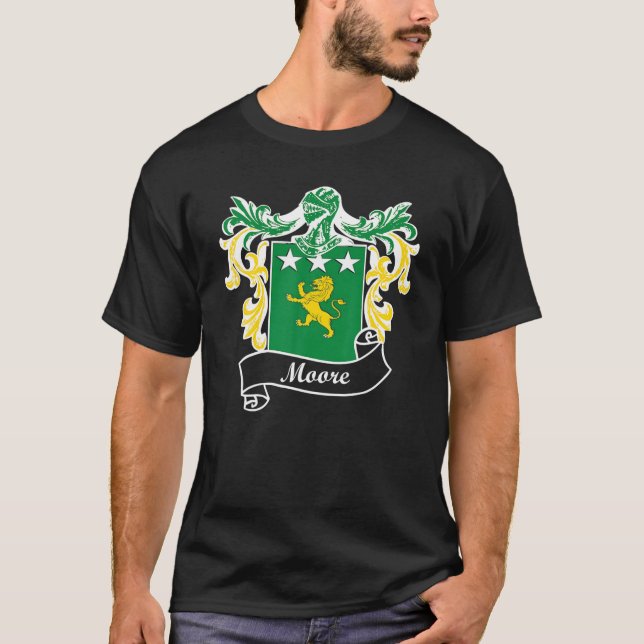 Moore Coat of Arms surname last name family crest  T-Shirt (Front)