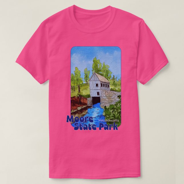 Moore State Park Massachusetts T-Shirt (Design Front)