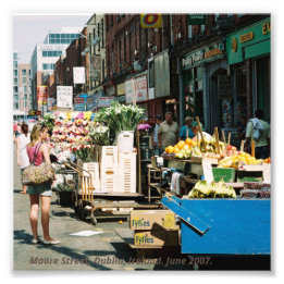 Moore Street, Dublin City Ireland Photo Print