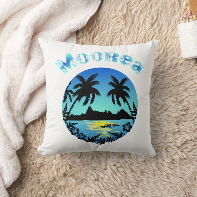 MOOREA (Blue) Cushion (Blanket)