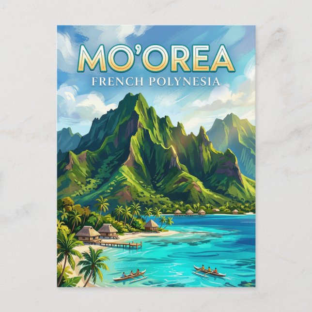 Mo'orea North Shore French Polynesia Postcard (Front)