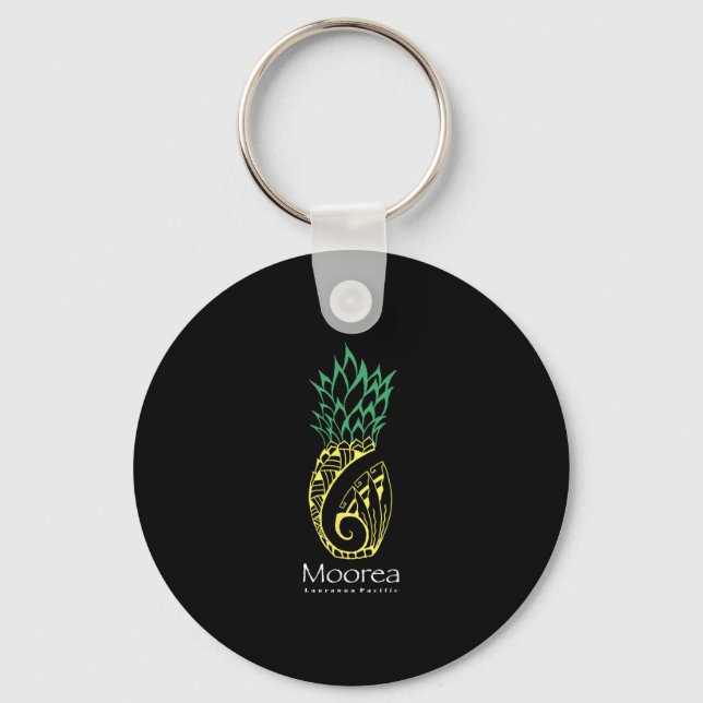 Moorea Pineapple  Key Ring (Front)