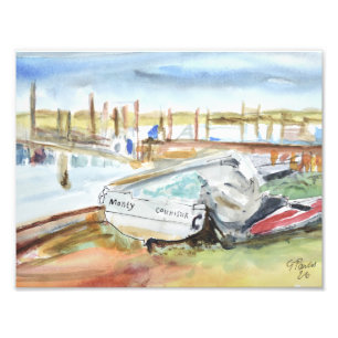 Moored Boat Photo Print