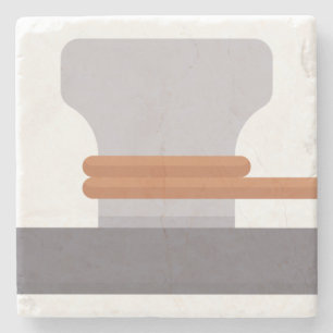 Mooring bollard stone coaster