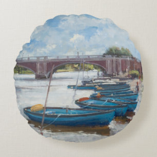 Moorings at Hampton Court 2011 Round Cushion