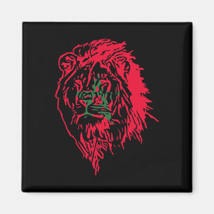 Moorish American Morocco Flag Moroccan Soccer Supp Magnet