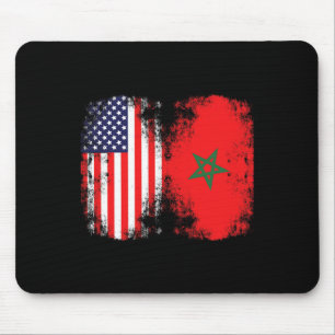 Moorish American Morocco Flag Moroccan Soccer Supp Mouse Pad