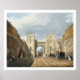 Moorish Arch, Looking from the Tunnel, plate 10 fr Poster