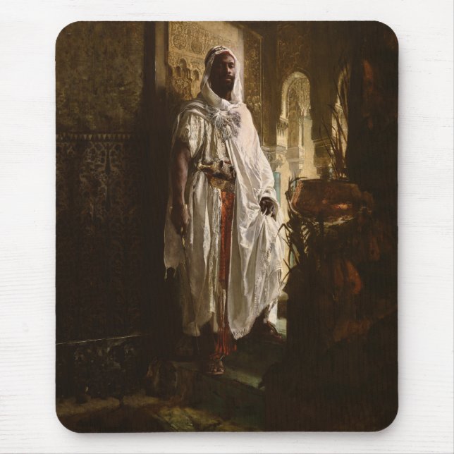 Moorish Chief African Art Painting Portrait Mouse Pad (Front)