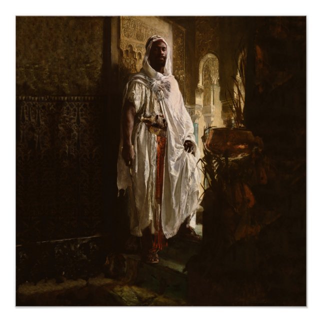 Moorish Chief African Art Painting Portrait Poster (Front)