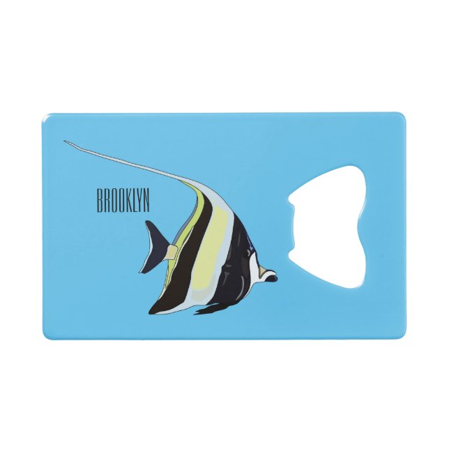 Moorish idol fish cartoon illustration (Front (Horizontal))