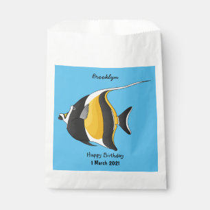 Moorish idol fish cartoon illustration favour bags