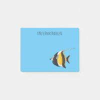 Moorish idol fish cartoon illustration