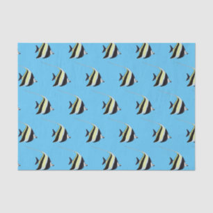 Moorish idol fish cartoon illustration tissue paper