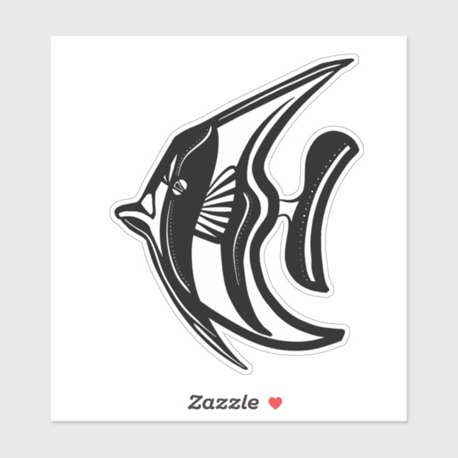 Moorish idol (kihikihi) black and white  (Sheet)