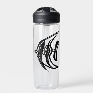 Moorish idol (kihikihi) black and white  water bottle