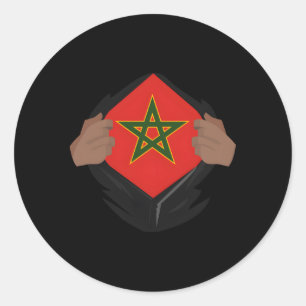 Moorish In My Dna Proud Moors Flag Proud Moorish M Classic Round Sticker