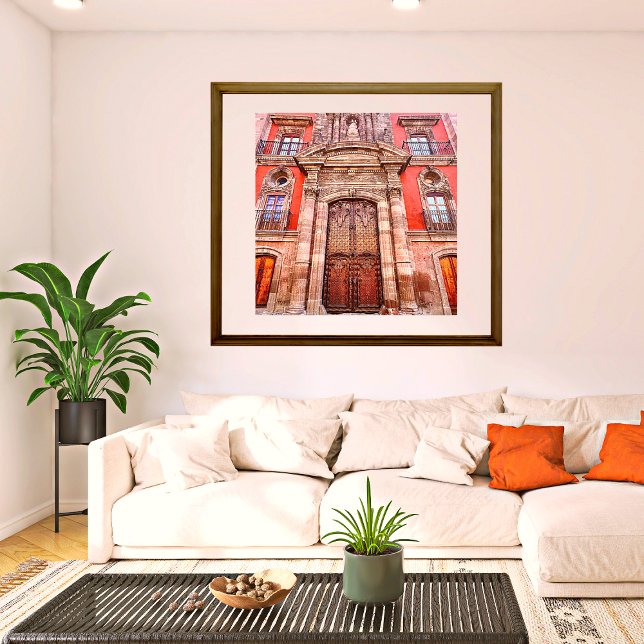 Moorish San Miguel de Allende Brown & Orange Door Poster (Creator Uploaded)