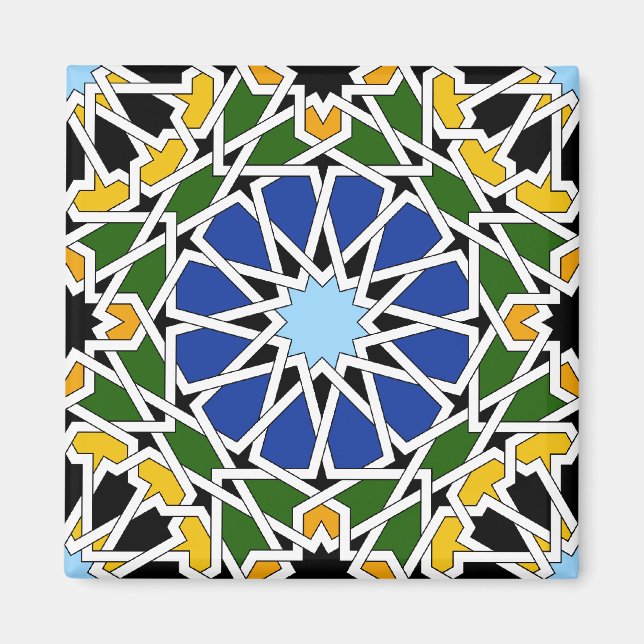 Moorish tile magnet (Front)