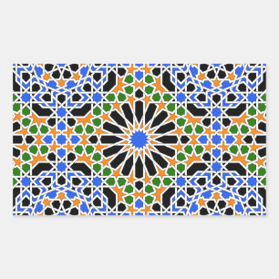 Moorish tile Rectangle Sticker