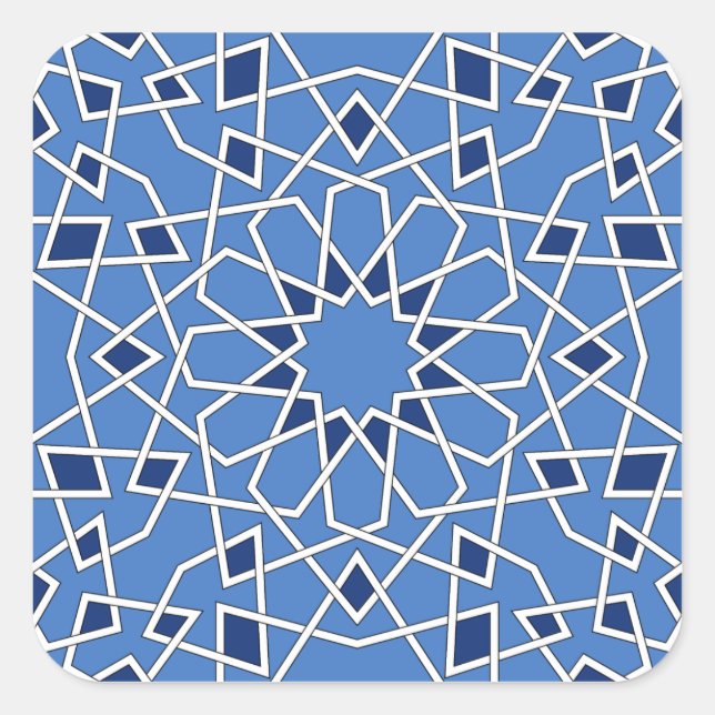 Moorish tile Square Sticker (Front)